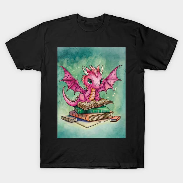 Baby dragon pink T-Shirt by Ange art